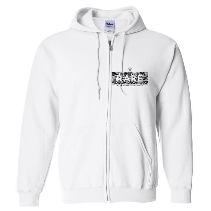 Rare Disease Awareness Rare Rare Chronic Illness Full Zip Hoodie