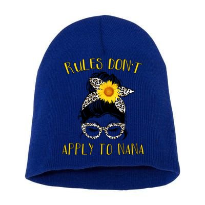 Rules Don't Apply To Nana Grandma Christmas Mother's Day Cute Gift Short Acrylic Beanie