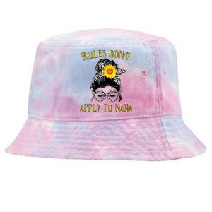 Rules Don't Apply To Nana Grandma Christmas Mother's Day Cute Gift Tie-Dyed Bucket Hat