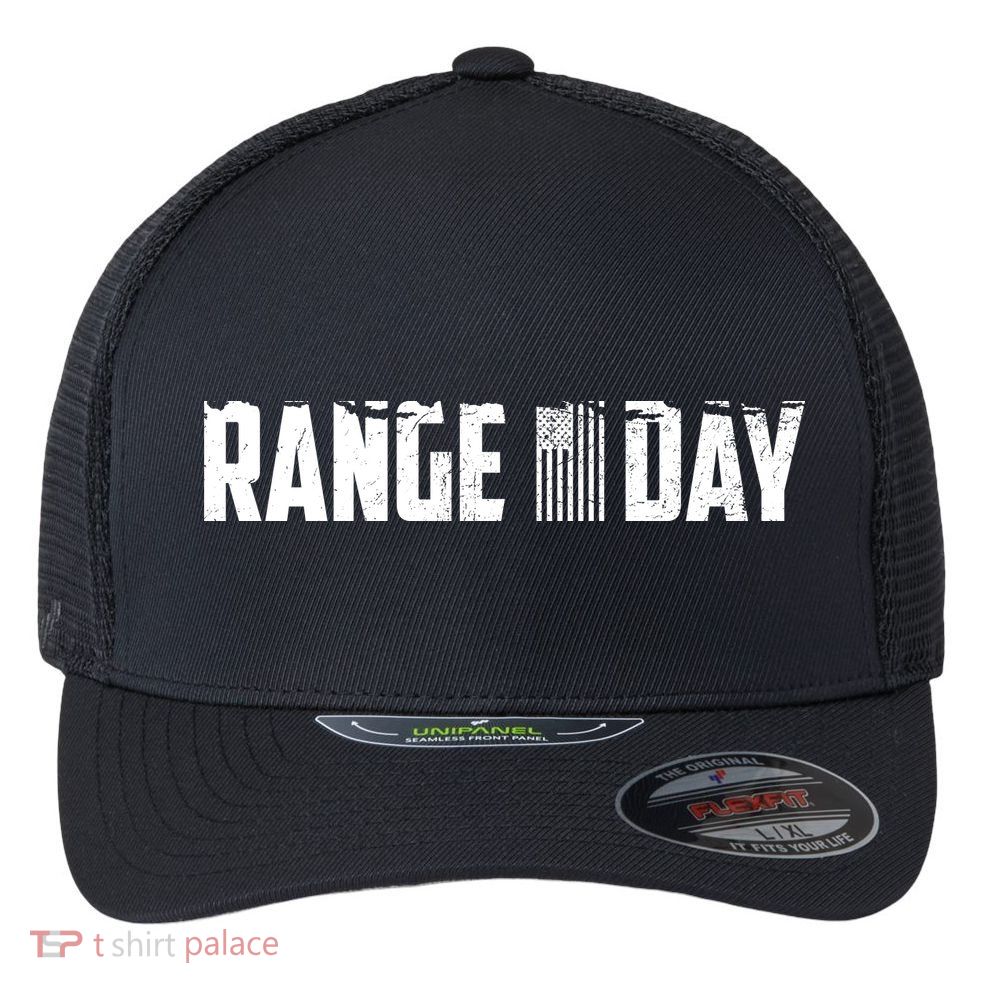 Range Day American Flag Flexfit Unipanel Trucker Cap