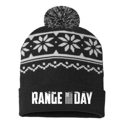 Range Day American Flag USA-Made Snowflake Beanie