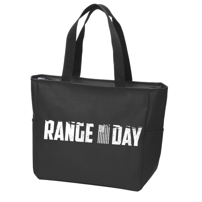 Range Day American Flag Zip Tote Bag