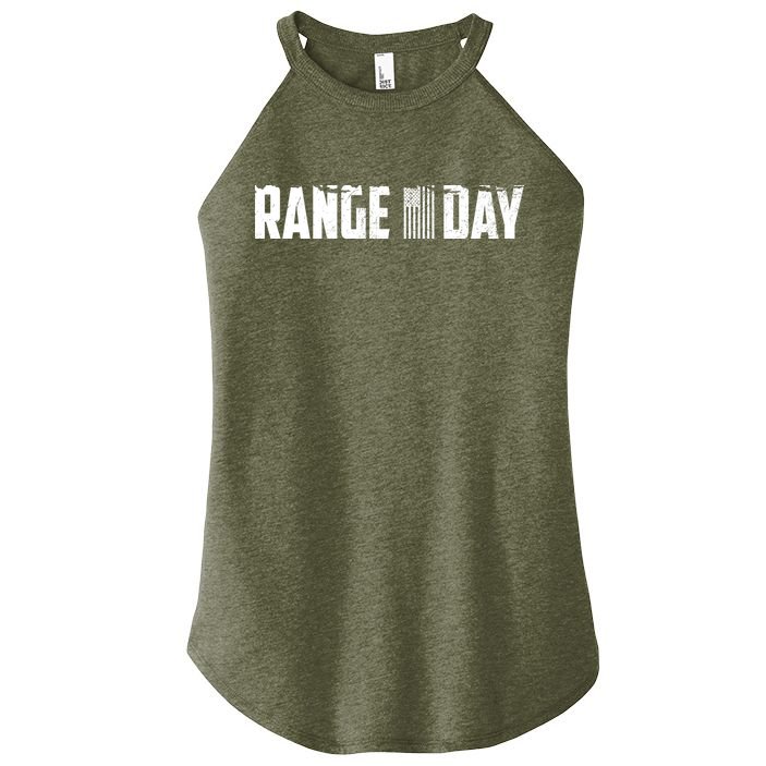 Range Day American Flag Women's Perfect Tri Rocker Tank