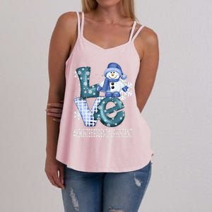 Registered Dental Assistant Love Snow Xmas Winter Season Cute Gift Women's Strappy Tank