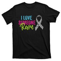 Rare Disease Awareness Zebra Ribbon I Love Someone Rare T-Shirt