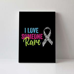 Rare Disease Awareness Zebra Ribbon I Love Someone Rare Canvas