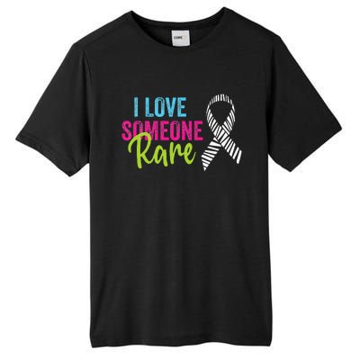 Rare Disease Awareness Zebra Ribbon I Love Someone Rare Tall Fusion ChromaSoft Performance T-Shirt