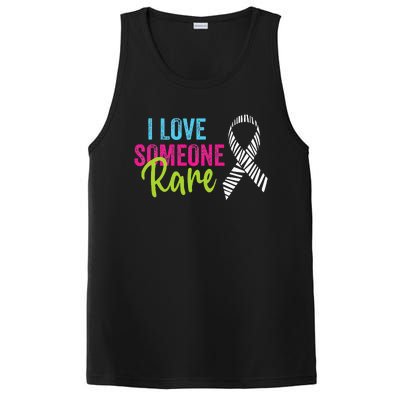 Rare Disease Awareness Zebra Ribbon I Love Someone Rare PosiCharge Competitor Tank