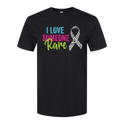 Rare Disease Awareness Zebra Ribbon I Love Someone Rare Softstyle CVC T-Shirt