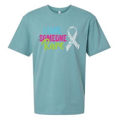 Rare Disease Awareness Zebra Ribbon I Love Someone Rare Sueded Cloud Jersey T-Shirt