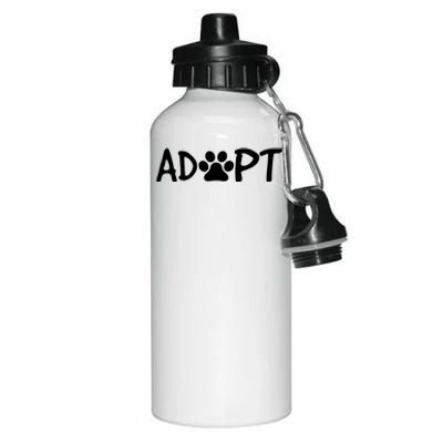 Rescue Dog Adopt Rescue Dog Lover Rescue Dog Owner Gift Aluminum Water Bottle