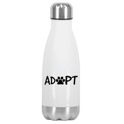 Rescue Dog Adopt Rescue Dog Lover Rescue Dog Owner Gift Stainless Steel Insulated Water Bottle