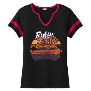 Ridin Dirty Army Ladies Halftime Notch Neck Tee