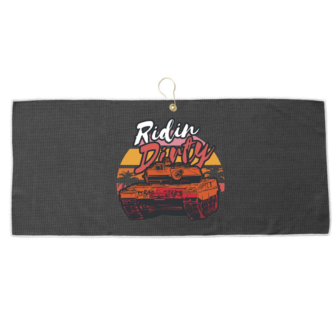 Ridin Dirty Army Large Microfiber Waffle Golf Towel