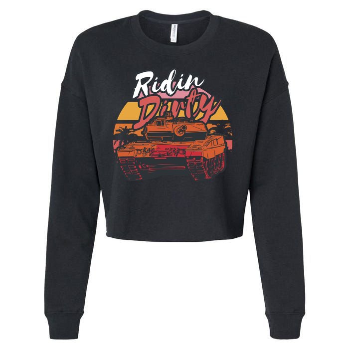 Ridin Dirty Army Cropped Pullover Crew