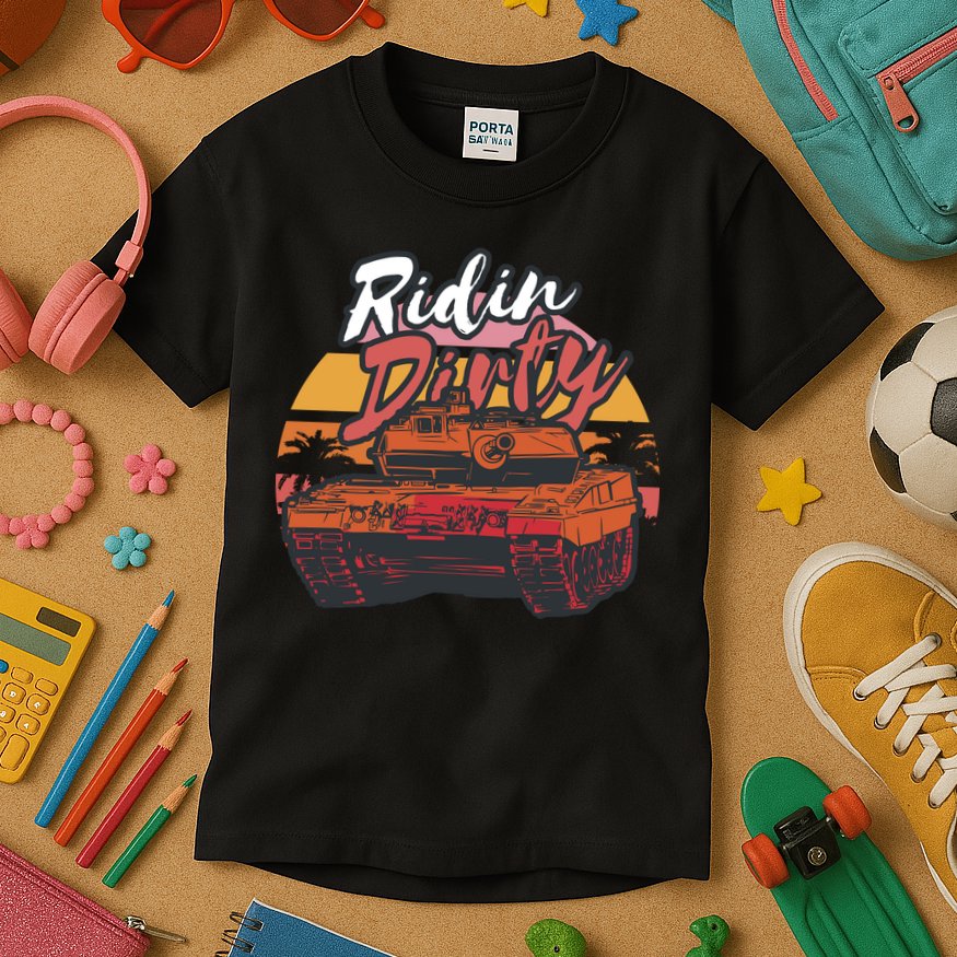 Ridin Dirty Army Kids T-Shirt