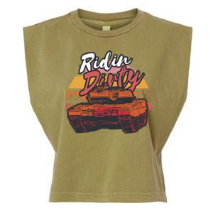 Ridin Dirty Army Garment-Dyed Women's Muscle Tee