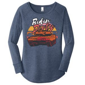 Ridin Dirty Army Women's Perfect Tri Tunic Long Sleeve Shirt