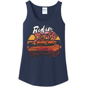 Ridin Dirty Army Ladies Essential Tank