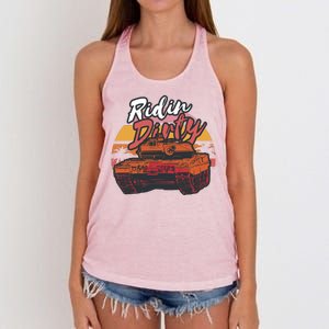 Ridin Dirty Army Women's Knotted Racerback Tank