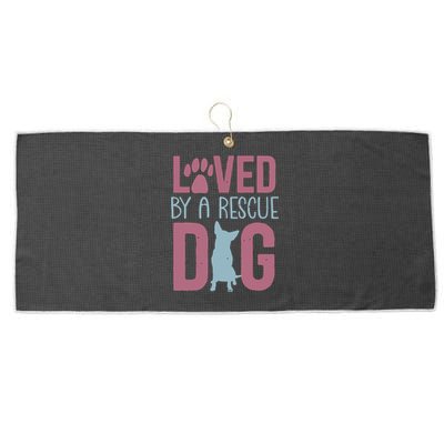 Rescue Dog Animal Adoption Rescue Dog Foster Lover Large Microfiber Waffle Golf Towel