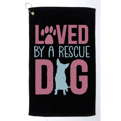 Rescue Dog Animal Adoption Rescue Dog Foster Lover Platinum Collection Golf Towel