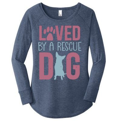 Rescue Dog Animal Adoption Rescue Dog Foster Lover Women's Perfect Tri Tunic Long Sleeve Shirt