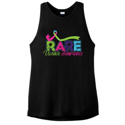 Rare Disease Awareness Rare Disease Day Warriors 2024 Ladies PosiCharge Tri-Blend Wicking Tank