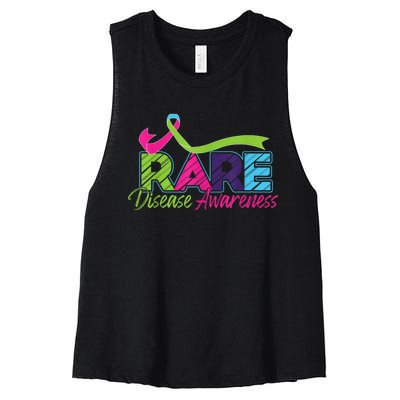 Rare Disease Awareness Rare Disease Day Warriors 2024 Women's Racerback Cropped Tank