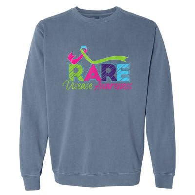 Rare Disease Awareness Rare Disease Day Warriors 2024 Garment-Dyed Sweatshirt