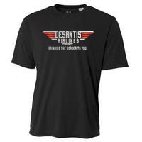 Ron DeSantis Airlines Top DeSantis Airlines Funny Meme Cooling Performance Crew T-Shirt