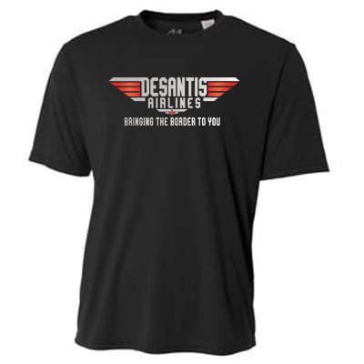 Ron DeSantis Airlines Top DeSantis Airlines Funny Meme Cooling Performance Crew T-Shirt