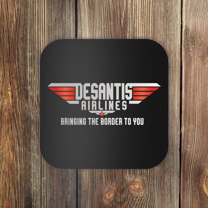 Ron DeSantis Airlines Top DeSantis Airlines Funny Meme Coaster