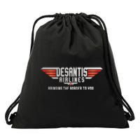 Ron DeSantis Airlines Top DeSantis Airlines Funny Meme Drawstring Bag