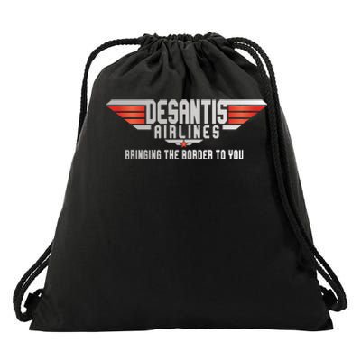 Ron DeSantis Airlines Top DeSantis Airlines Funny Meme Drawstring Bag