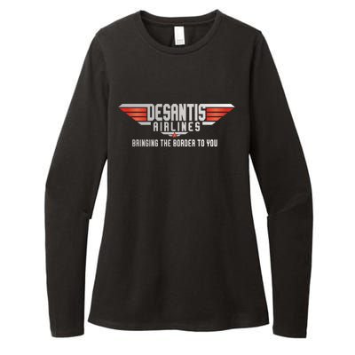 Ron DeSantis Airlines Top DeSantis Airlines Funny Meme Womens CVC Long Sleeve Shirt