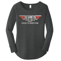 Ron DeSantis Airlines Top DeSantis Airlines Funny Meme Women's Perfect Tri Tunic Long Sleeve Shirt