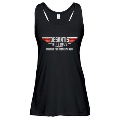 Ron DeSantis Airlines Top DeSantis Airlines Funny Meme Ladies Essential Flowy Tank