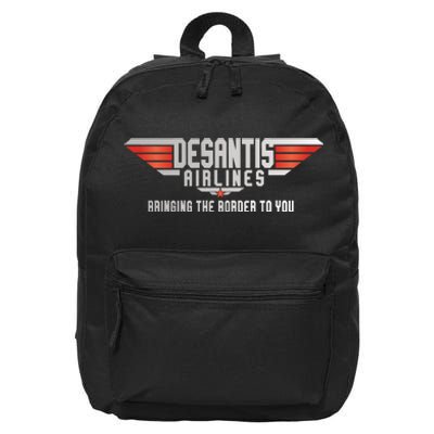 Ron DeSantis Airlines Top DeSantis Airlines Funny Meme 16 in Basic Backpack