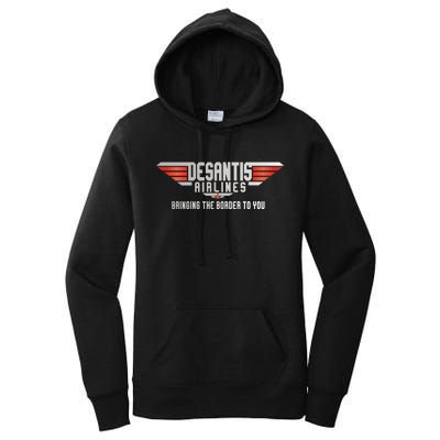 Ron DeSantis Airlines Top DeSantis Airlines Funny Meme Women's Pullover Hoodie