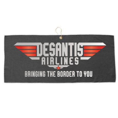 Ron DeSantis Airlines Top DeSantis Airlines Funny Meme Large Microfiber Waffle Golf Towel