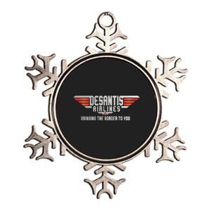 Ron DeSantis Airlines Top DeSantis Airlines Funny Meme Metallic Star Ornament