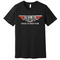 Ron DeSantis Airlines Top DeSantis Airlines Funny Meme Premium T-Shirt