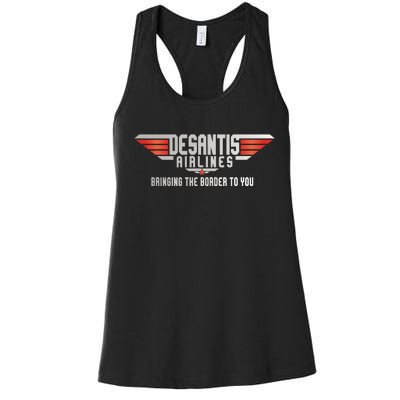 Ron DeSantis Airlines Top DeSantis Airlines Funny Meme Women's Racerback Tank