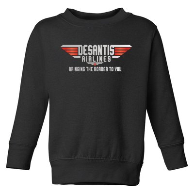 Ron DeSantis Airlines Top DeSantis Airlines Funny Meme Toddler Sweatshirt