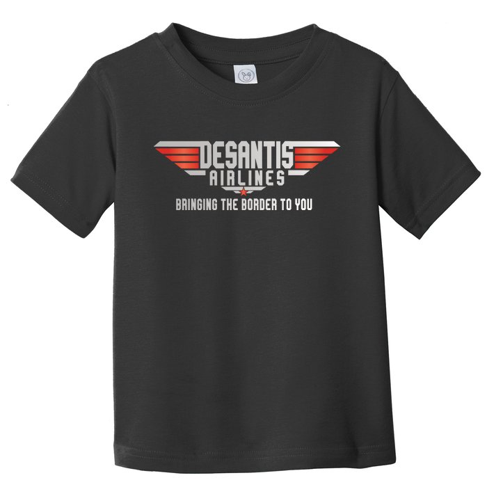 Ron DeSantis Airlines Top DeSantis Airlines Funny Meme Toddler T-Shirt