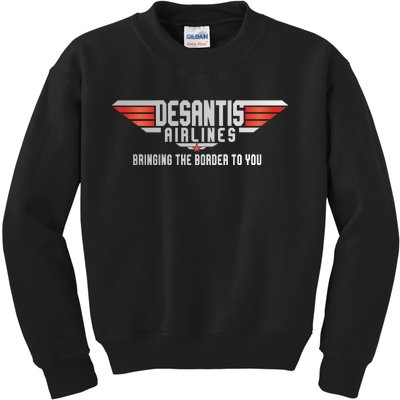 Ron DeSantis Airlines Top DeSantis Airlines Funny Meme Kids Sweatshirt