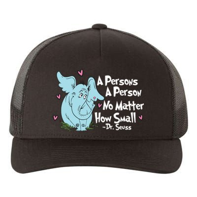 Reading Day A Persons A Person No Matter How Small Funny Teacher Yupoong Adult 5-Panel Trucker Hat