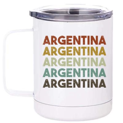 Retro Distressed Argentina Gift 12 oz Stainless Steel Tumbler Cup