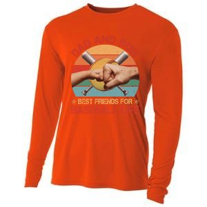 Retro Dad And Son Best Friends For Softball Life Fathers Day Funny Gift Cooling Performance Long Sleeve Crew